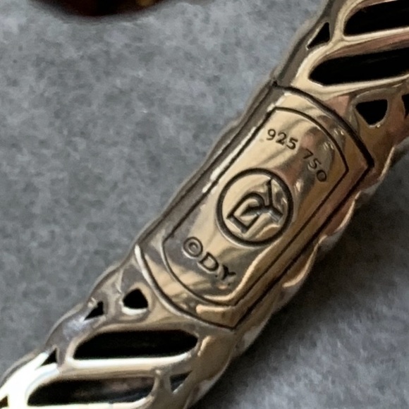 David Yurman SS 18KG Smoky Quartz Cable Bracelet - Picture 4 of 4